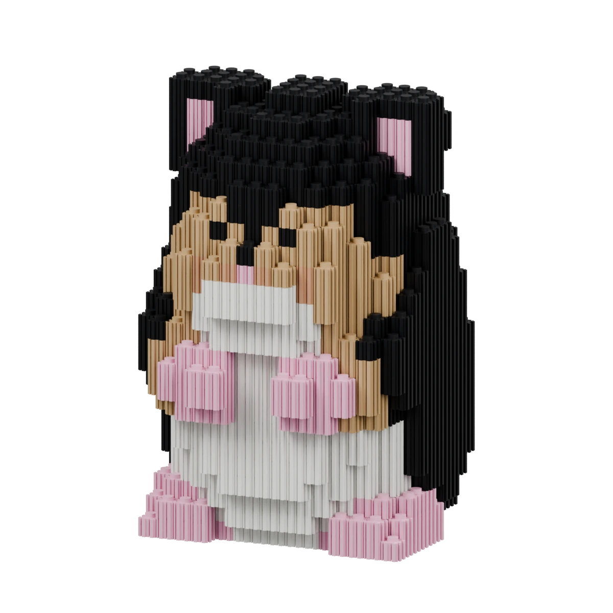 The agouti, a brick hamster model made from the accompanying reference photo