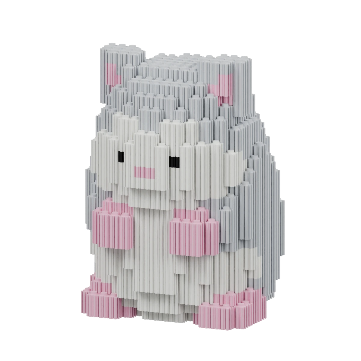 The little cloud, a brick hamster model made from the accompanying reference photo
